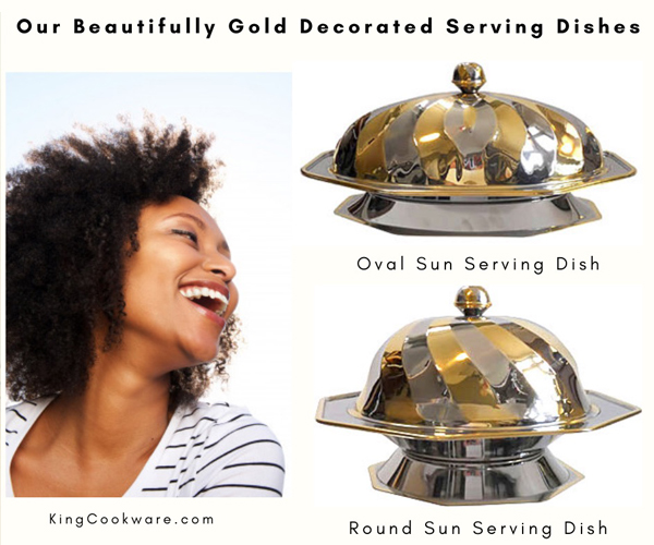 Gold Decorated Serving Dishes